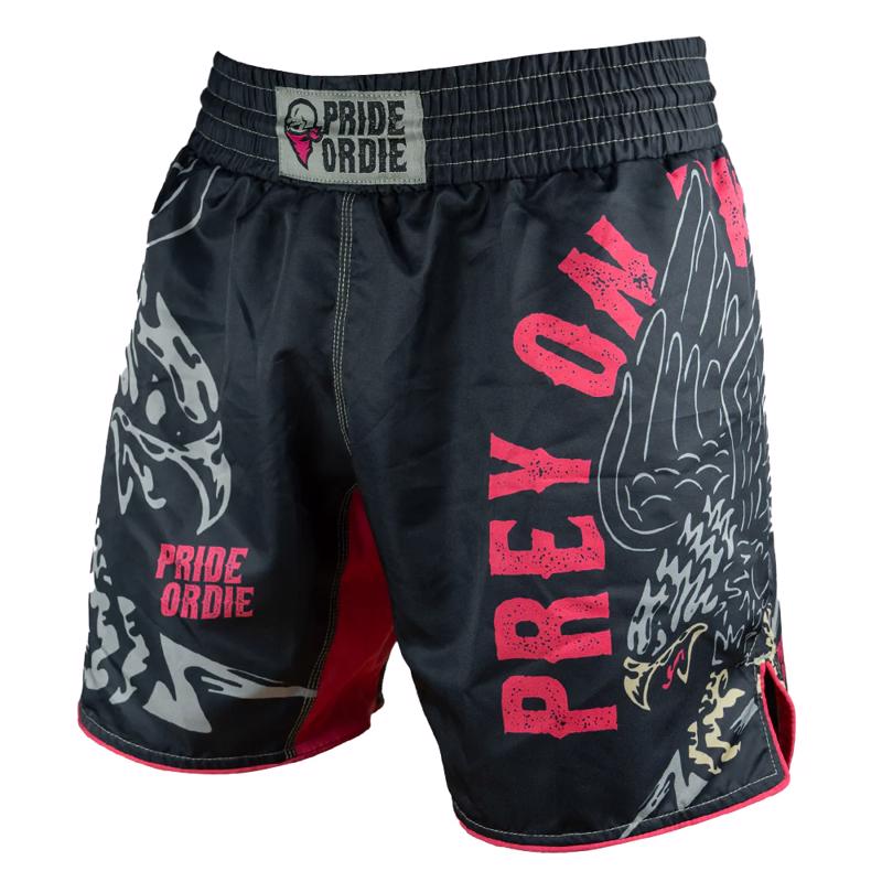Pride Or Die PREY ON THE STRONG MMA Shorts - Black